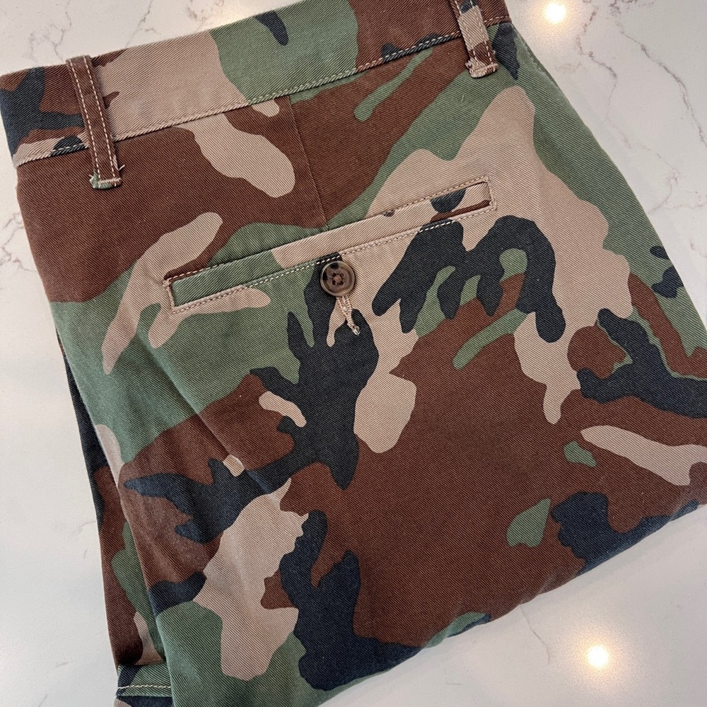 J. Crew Green and Brown Camouflage Pants
